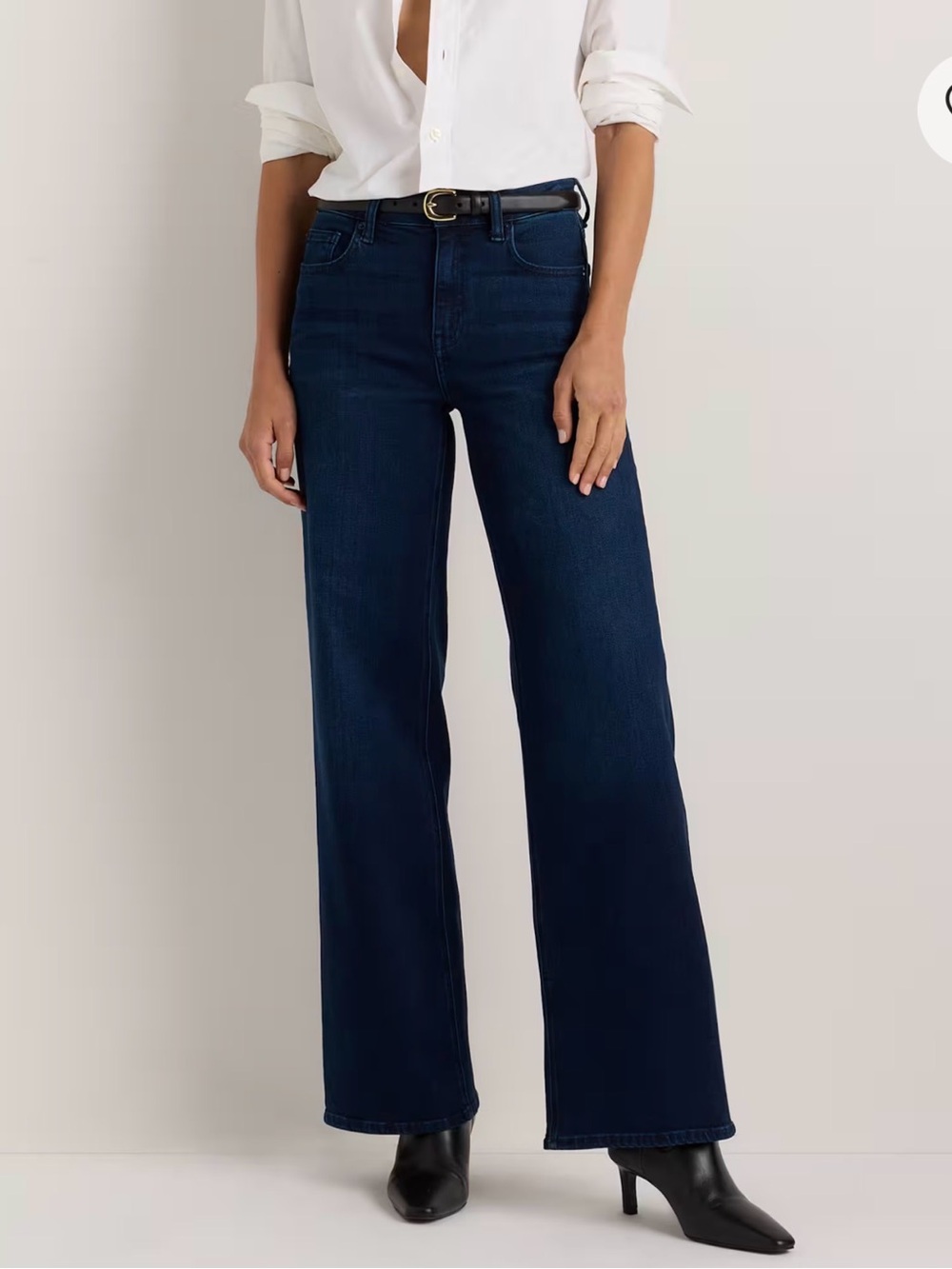 Quince Bella Stretch Wide Leg Deep Sea Jeans 28 Short